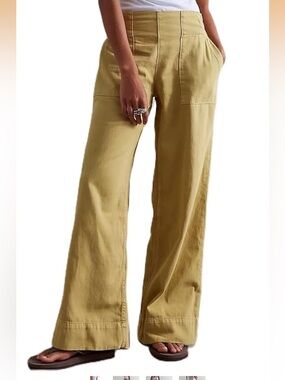 Yellow Wide Leg Pants